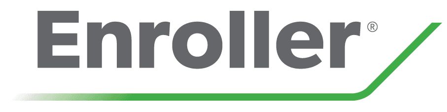 Enroller word with green underline